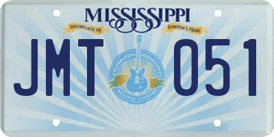 MS license plate JMT051