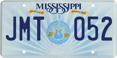 MS license plate JMT052