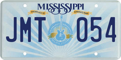 MS license plate JMT054