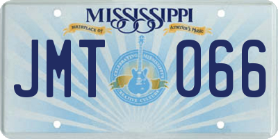 MS license plate JMT066