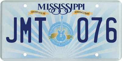 MS license plate JMT076