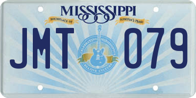 MS license plate JMT079