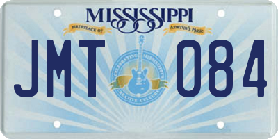 MS license plate JMT084