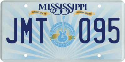 MS license plate JMT095