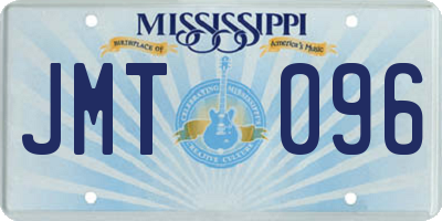 MS license plate JMT096
