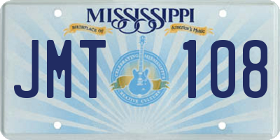 MS license plate JMT108