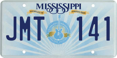 MS license plate JMT141
