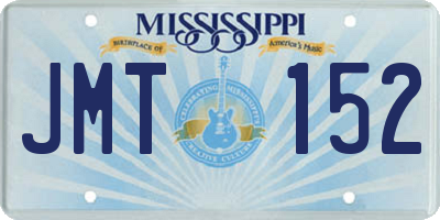 MS license plate JMT152