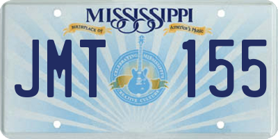 MS license plate JMT155
