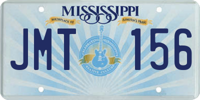 MS license plate JMT156