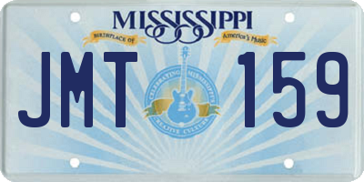MS license plate JMT159
