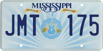 MS license plate JMT175