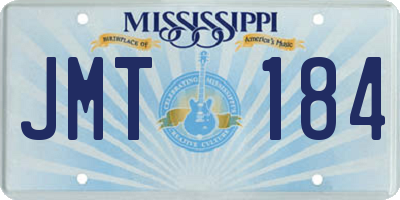 MS license plate JMT184