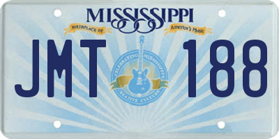 MS license plate JMT188