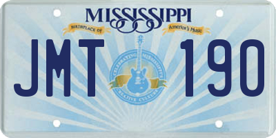MS license plate JMT190
