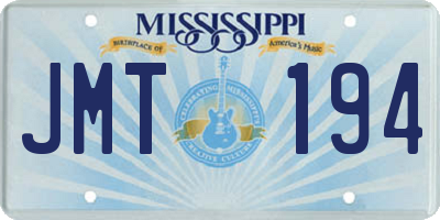 MS license plate JMT194