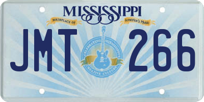 MS license plate JMT266
