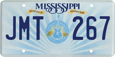 MS license plate JMT267