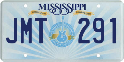 MS license plate JMT291