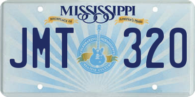 MS license plate JMT320