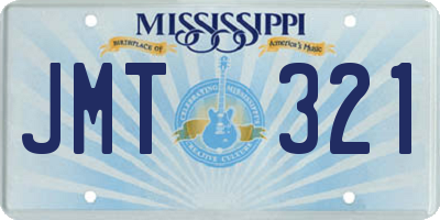 MS license plate JMT321