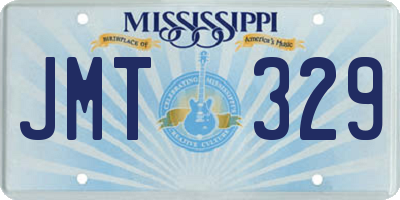 MS license plate JMT329