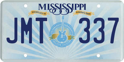 MS license plate JMT337