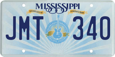MS license plate JMT340