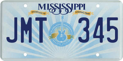 MS license plate JMT345