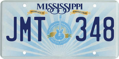 MS license plate JMT348