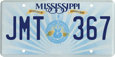 MS license plate JMT367