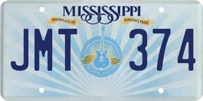 MS license plate JMT374