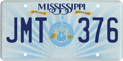 MS license plate JMT376