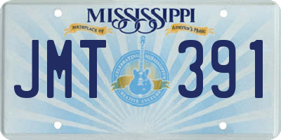MS license plate JMT391