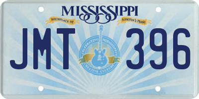 MS license plate JMT396