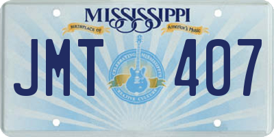MS license plate JMT407