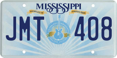 MS license plate JMT408