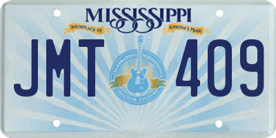 MS license plate JMT409