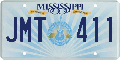 MS license plate JMT411