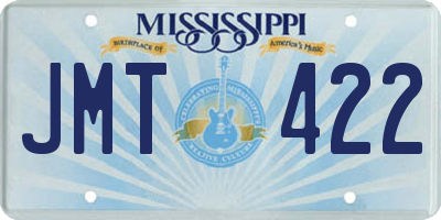 MS license plate JMT422