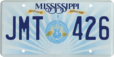 MS license plate JMT426