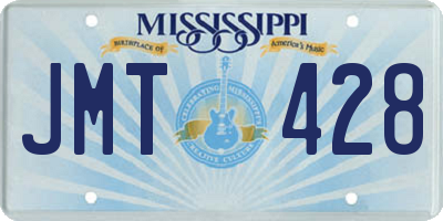 MS license plate JMT428