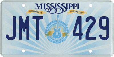 MS license plate JMT429