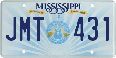 MS license plate JMT431