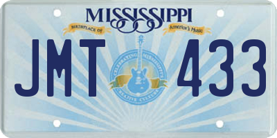 MS license plate JMT433