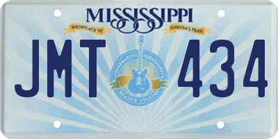 MS license plate JMT434