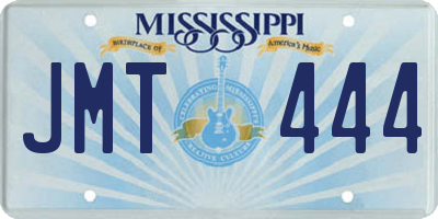 MS license plate JMT444