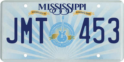 MS license plate JMT453