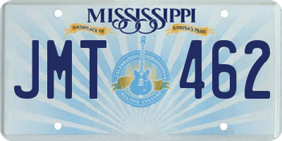 MS license plate JMT462