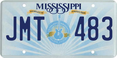 MS license plate JMT483